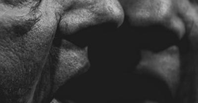 Main protagonist licking mirror