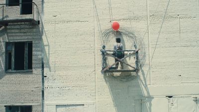 Bayaraa on high lift painting