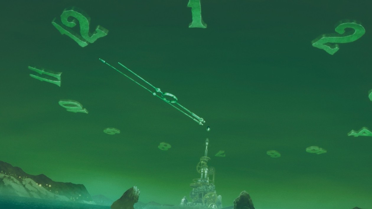 Fantastical clock in the sky