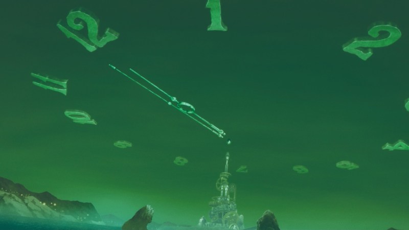 Fantastical clock in the sky