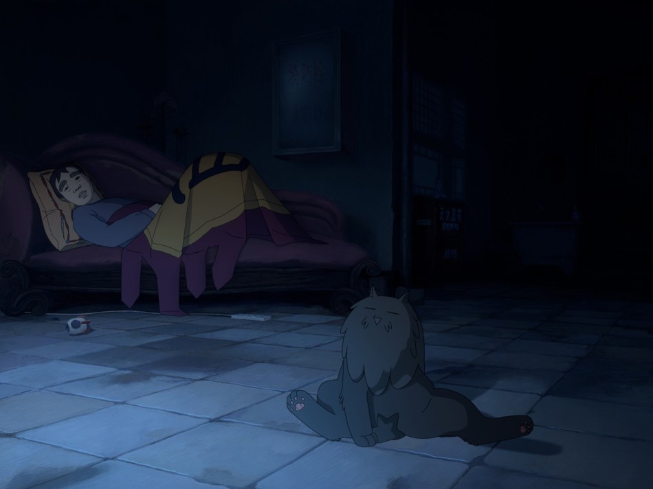 Protagonist and his cat