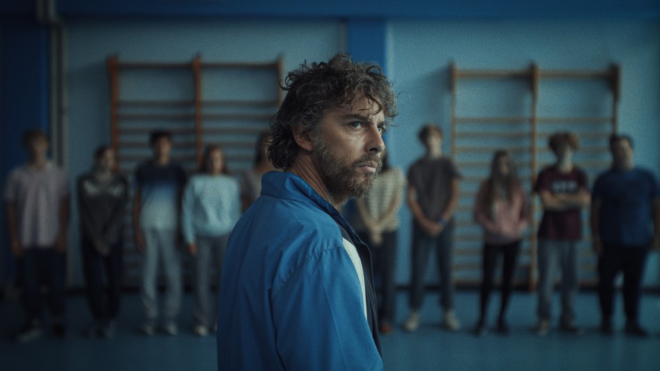 Sergio turning with suspicious look