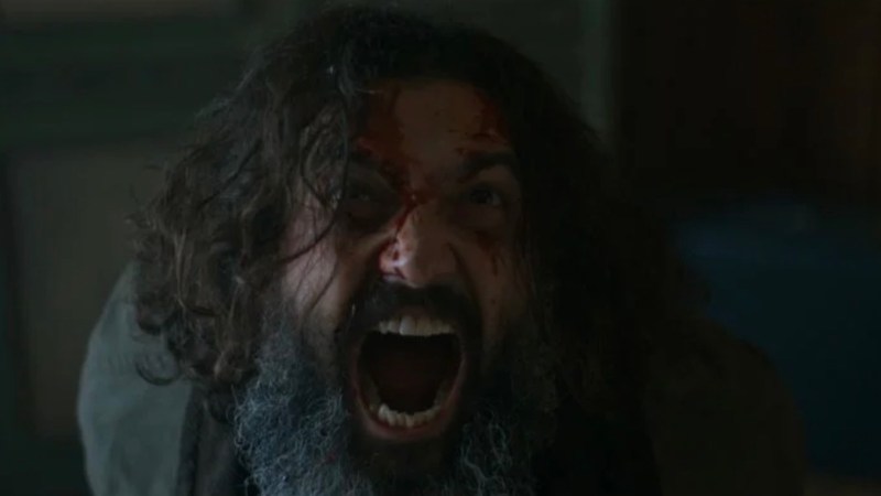 Vampiric man shouting